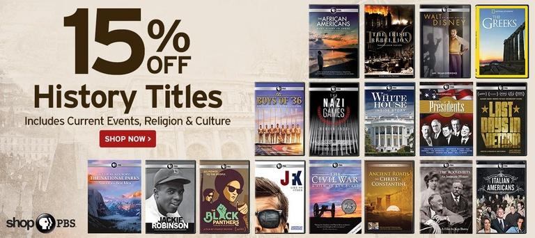 Shop PBS: 15% Off History Titles
