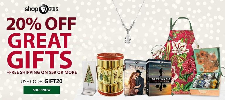 Shop PBS: 20% Off Great Gifts