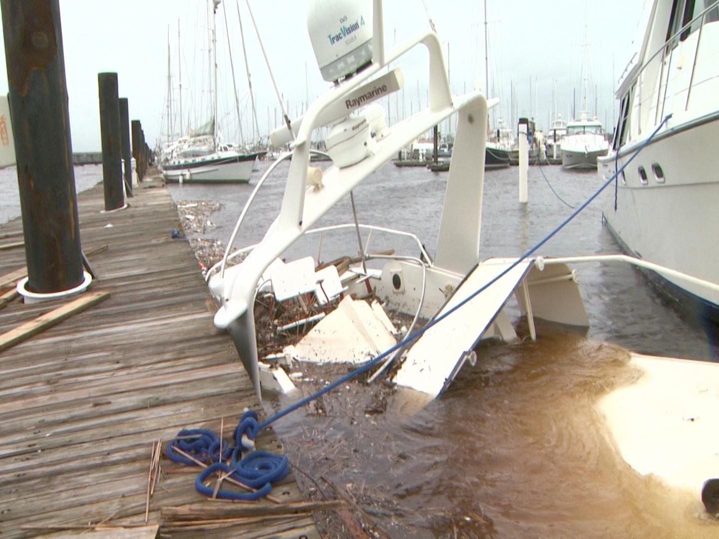 Hurricane Florence: New Bern Marina Damaged