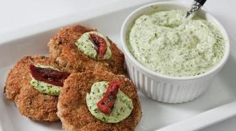 Halibut Cakes with Tarragon Sauce image