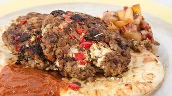 Garlic Lamb Burgers with Nectarine Salsa image