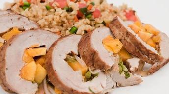 Stuffed Pork Tenderloin with Brown Rice Pilaf image