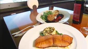 Pecan Crusted Goat Cheese, Seared Wild Chinook Salmon image
