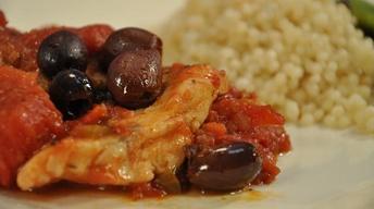 True Cod with Stewed Tomatoes & Kalamata Olives image