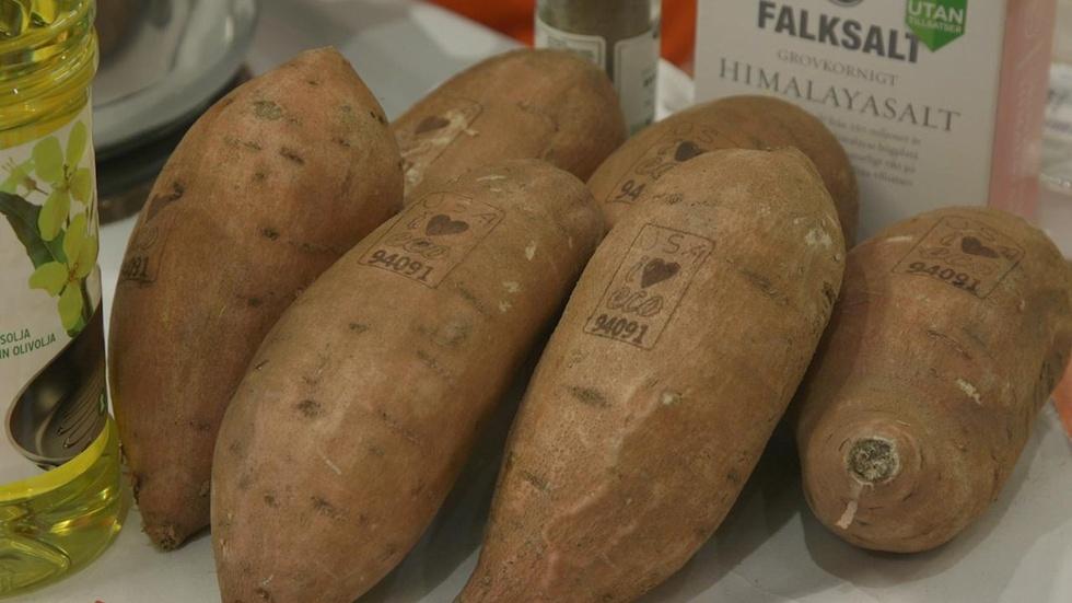 Learn how sweet potatoes are labeled with lasers image