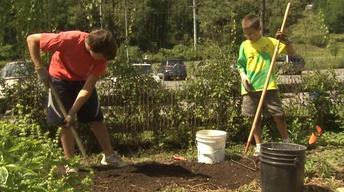 Jacob at the Ithaca Children's Garden