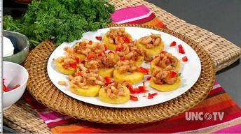 Simple Cooking: Mediterranean Polenta Rounds w/Shrimp