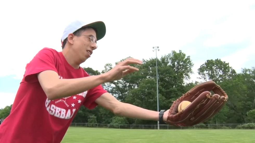 Freehold Area Challenger Sports program teaches baseball and image