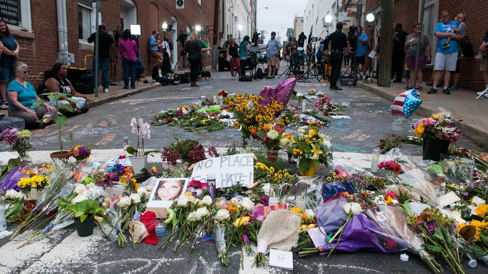 President Trump’s back-and-forth response to Charlottesville image