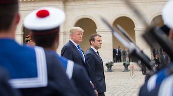 Trump celebrates Bastille Day in France, Bush & Clinton talk