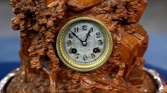 S16: Appraisal: Black Forest Carved Wood Clock, ca. 1890