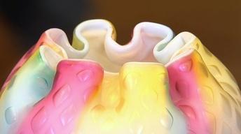 Web Appraisal: Rainbow Mother-of-Pearl Satin Glass Rose Bowl image