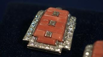 S21 Ep8: Appraisal: Cartier Art Deco Coral & Diamond Lapel C