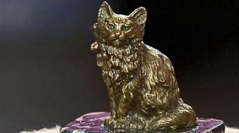 Appraisal: Austrian "Naughty" Cat Bronze, ca. 1900 image