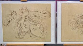 Appraisal: Calligraphic Drawings, ca. 1885 image