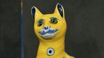 Appraisal: Émile Gallé Faience Cat, ca. 1890 image