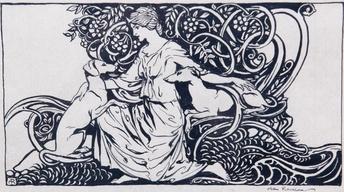 Appraisal: Arthur Rackham Ink Illustration, ca. 1920 image
