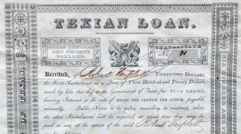 Appraisal: 1836 Stephen Austin-Signed Texian Loan image