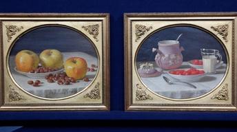 Appraisal: 1865 J.F. Francis Still Life Oil Paintings image