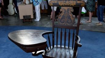 Appraisal: Writing Arm Windsor Chair, ca. 1835 image