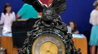 Appraisal: French Figural Clock, ca. 1880 image