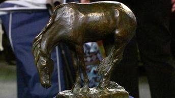 Appraisal: 1905 Solon Borglum "Horse Grazing" Bronze image