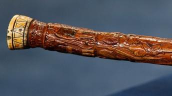 Appraisal: 1881 Carved & Polychromed Cane image