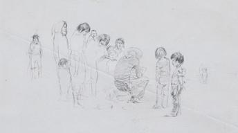 Appraisal: 1888 Charles Russell Drawing image