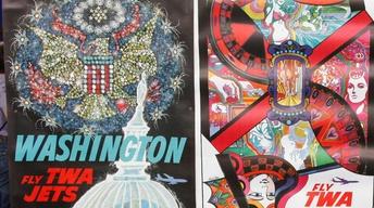 Appraisal: David Klein TWA Posters, ca. 1960 image