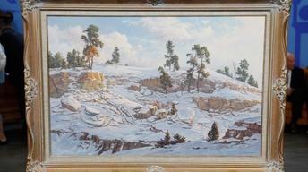 Appraisal: 1979 Clyde Aspevig "Snow Ridge" Oil image