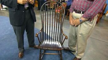 Appraisal: Early 19th C. Rocking Windsor Armchair image