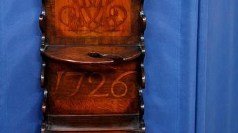 S16 Ep9: Appraisal: 1726 George I Walnut & Oak Hanging Shelf