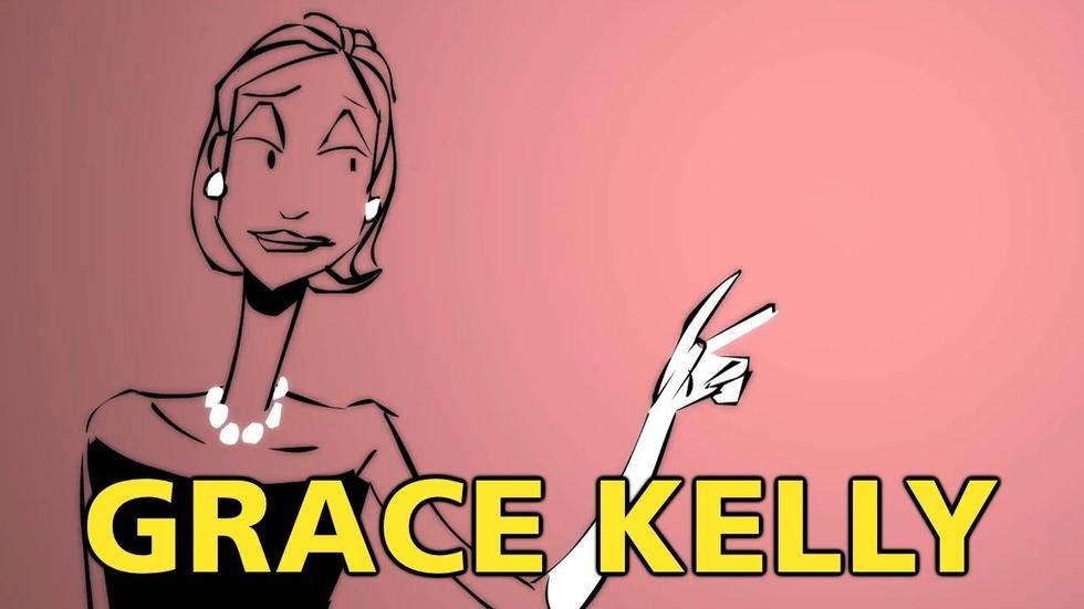 Grace Kelly on JFK image