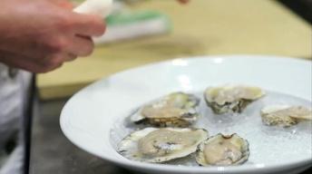 Oysters on the Half-Shell With Hard Pear Mignonette image