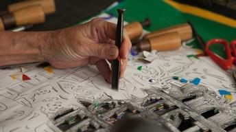 Kathleen Trenchard creates a luminaria image