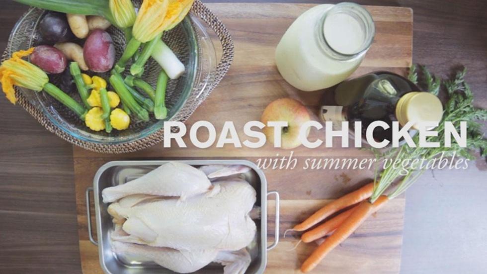 Roast Chicken with Summer Vegetables image