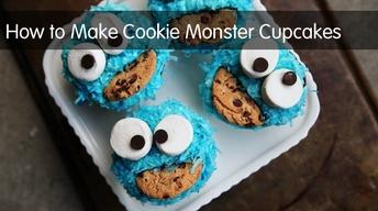 How to Make Cookie Monster Cupcakes image