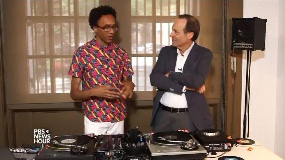 This DJ mixes local music to create a global sound image