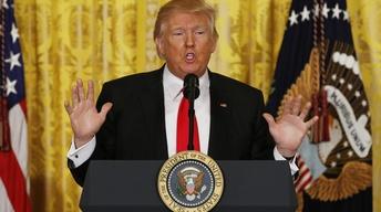 Trump denies reported chaos in wide-ranging news conference