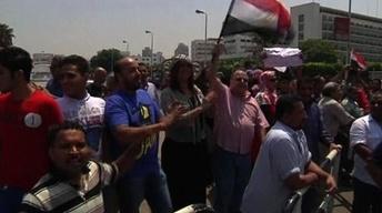 Egyptians Praise, Protest Installation of Interim President image