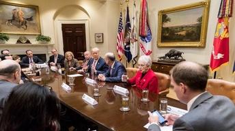 Trump tries to sell wary Republicans on health care