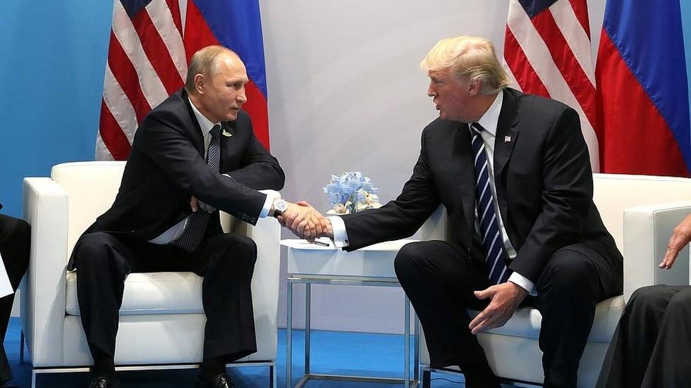 Trump and Putin have first face-to-face meeting image