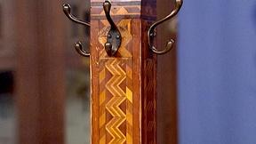 Image of Appraisal: Marquetry Coat Rack, ca. 1940