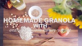 Image of Homemade Granola with Orange Blossom Honey Yogurt