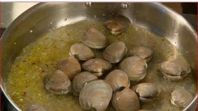 Image of Preparing Clams for Linguini with Clam Sauce