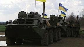 Image of Ukrainian military recaptures airport in the east