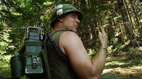 Image of Capturing the Viet Cong during a Vietnam War reenactment