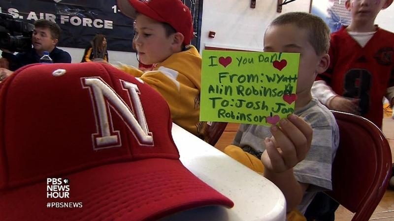 Cheering on families who've lost loved ones in combat