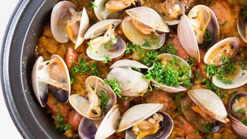 Redefine Rice with Clams and Chicken Paella