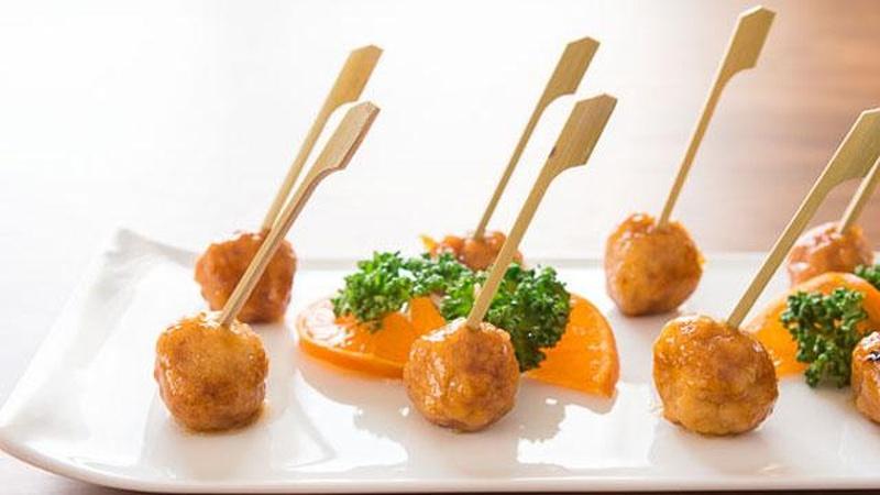 Prepare Orange Chicken Polpettine for Canapés
